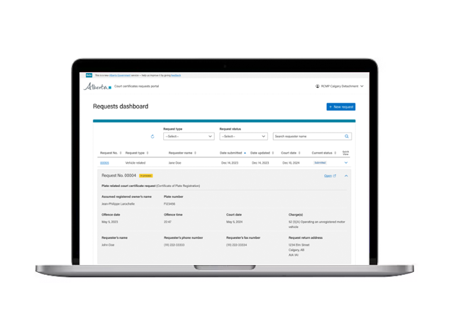 Alberta Court Certificates